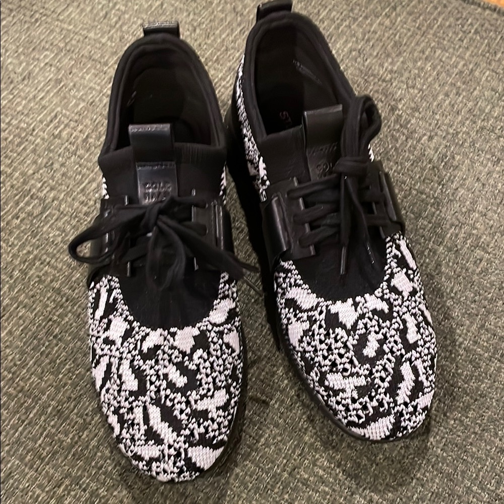 Cole Haan Grand.0S Black and White Patterned Sneakers (sz 7)